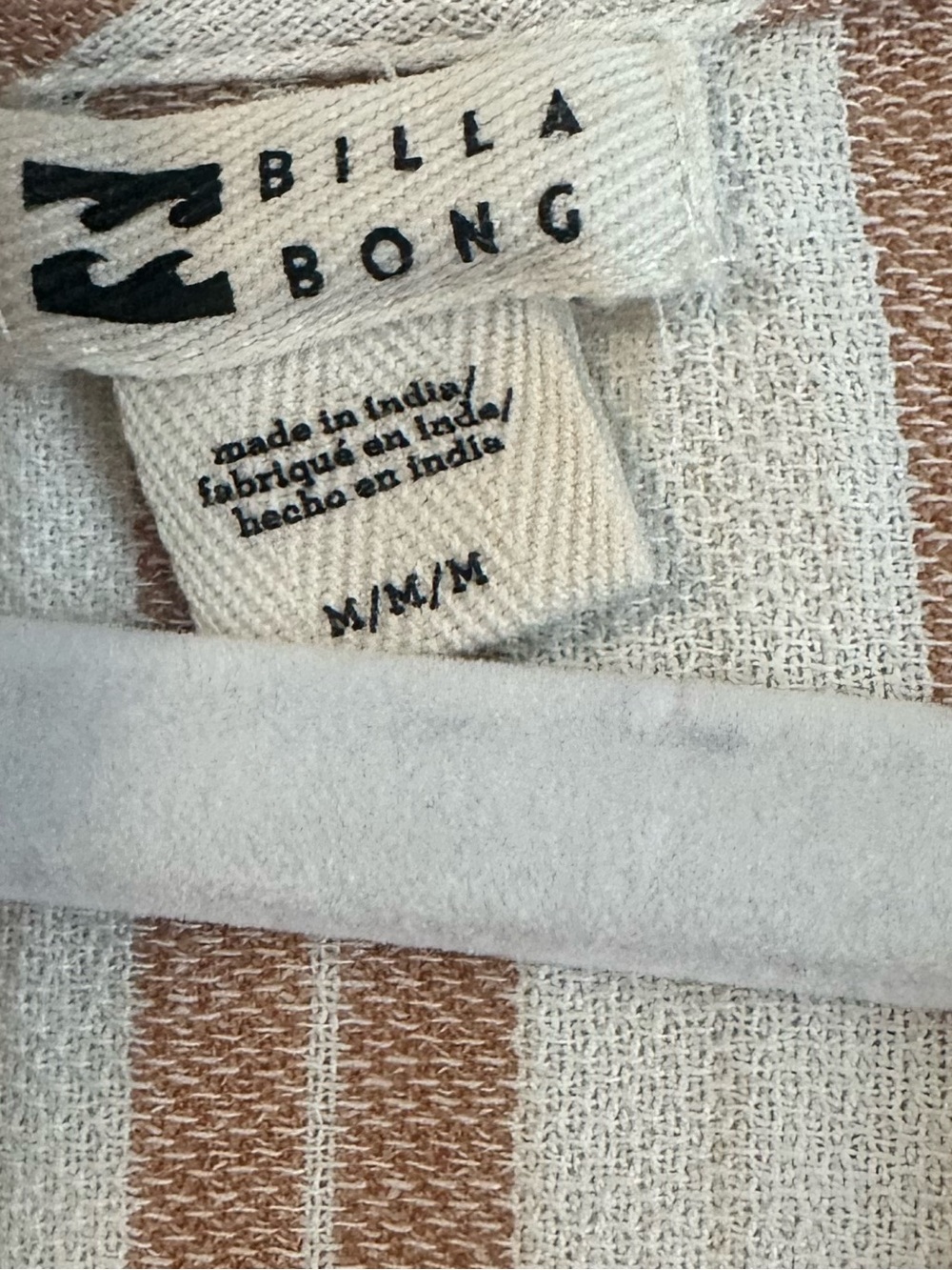 Billabong link up jumpsuit tie front striped m - Picture 13 of 14